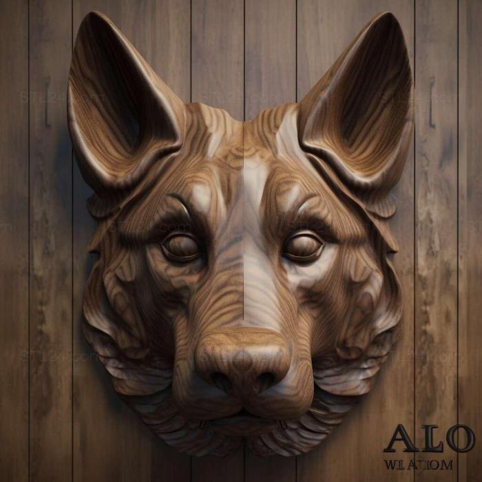 Nature and animals (st Alano dog 2, NATURE_6698) 3D models for cnc